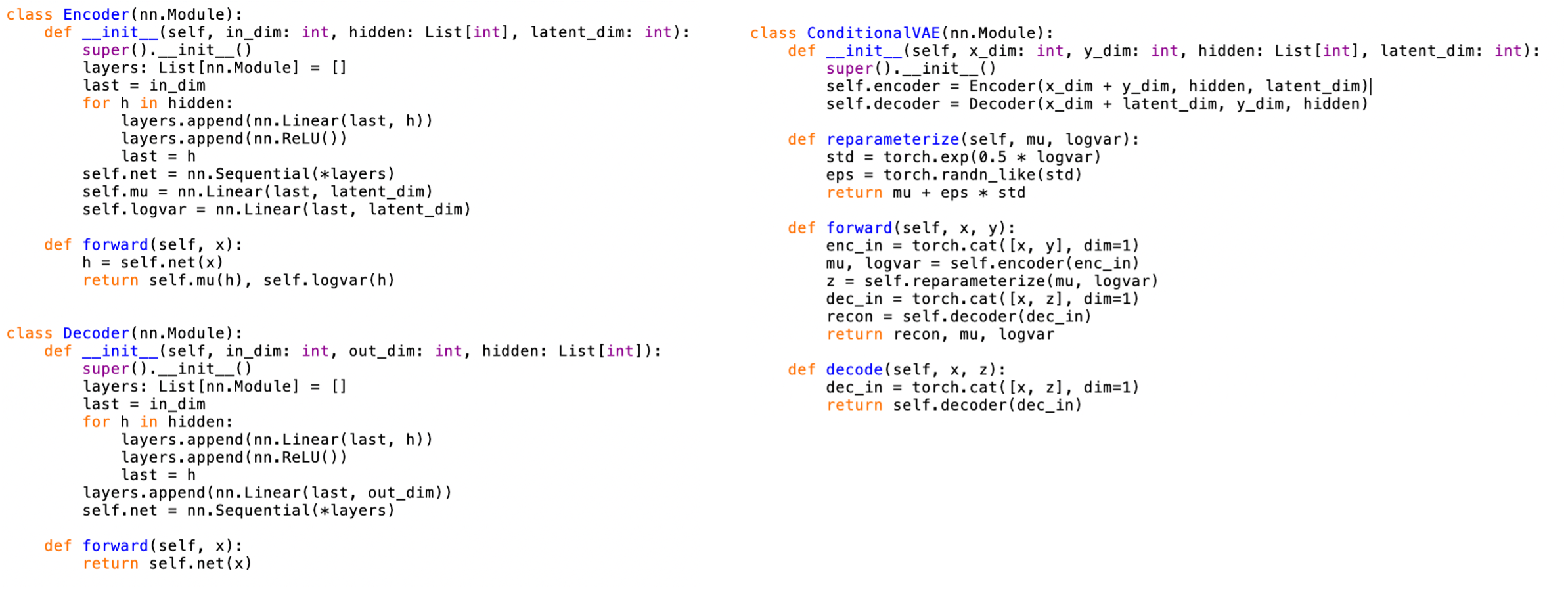 PyTorch code snippet